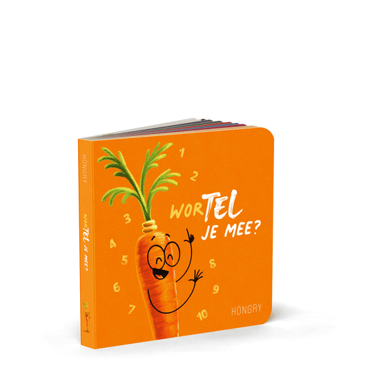 HONGRY karton boek leren tellen. WorTEL je mee?