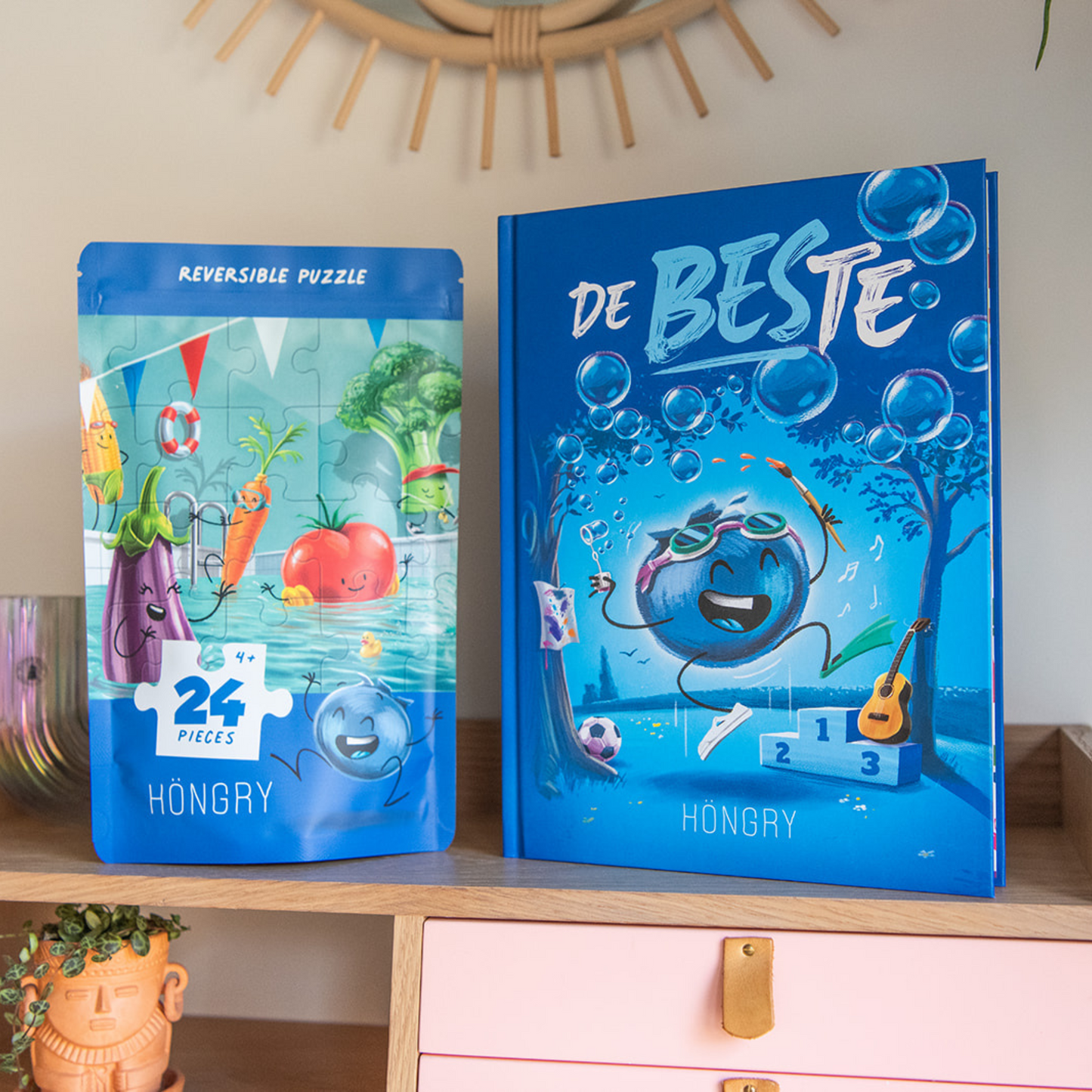 HONGRY prentenboek de BESte en puzzel 24 stukken