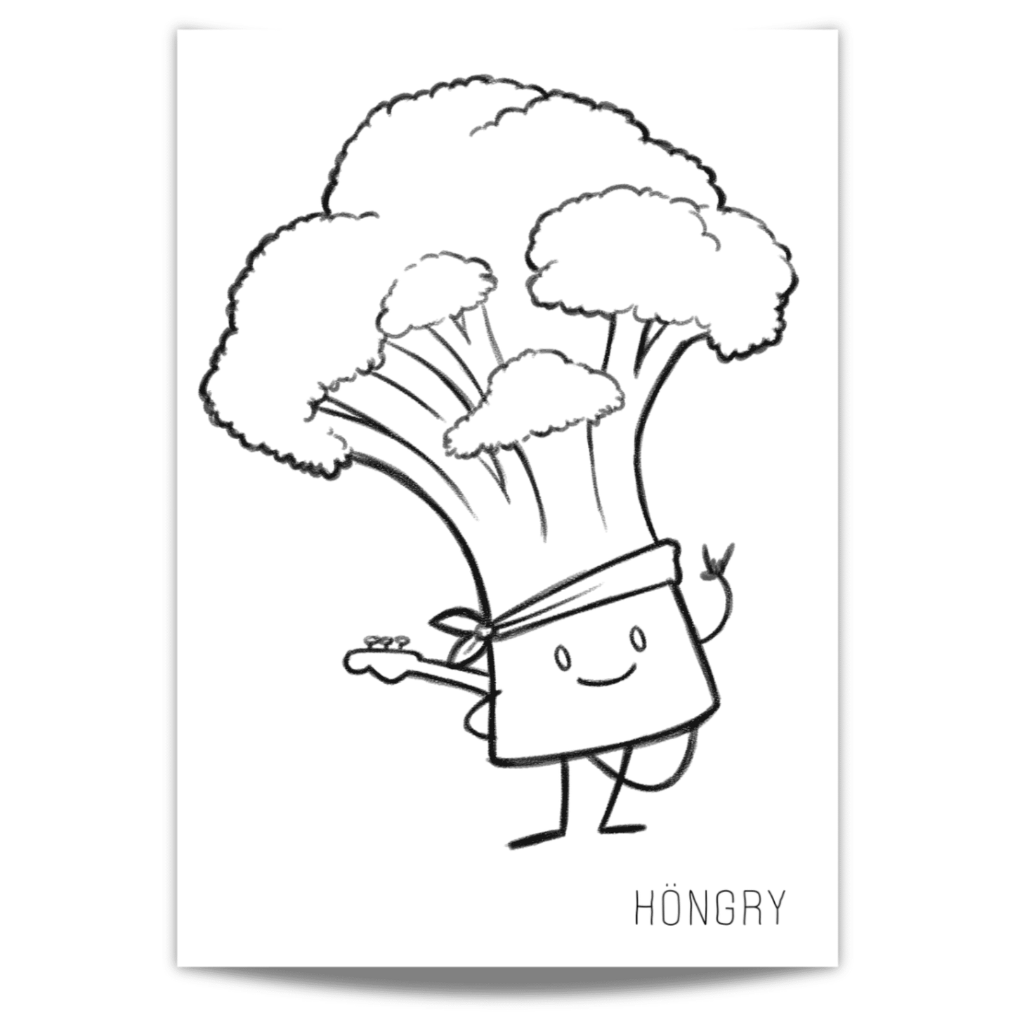 HONGRY Kleurplaat Freddie Broccoli.
