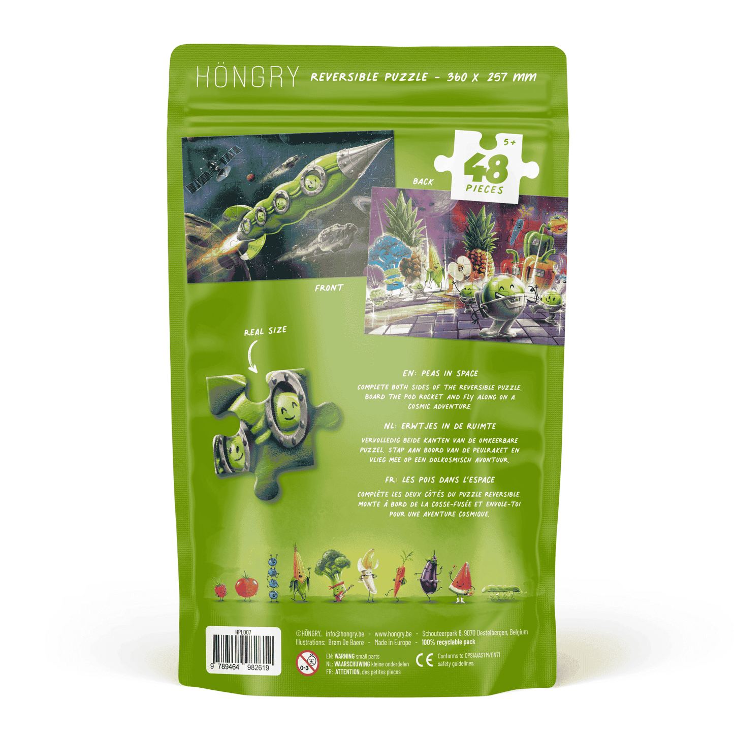 HONGRY 48 stukken puzzel erwtjes