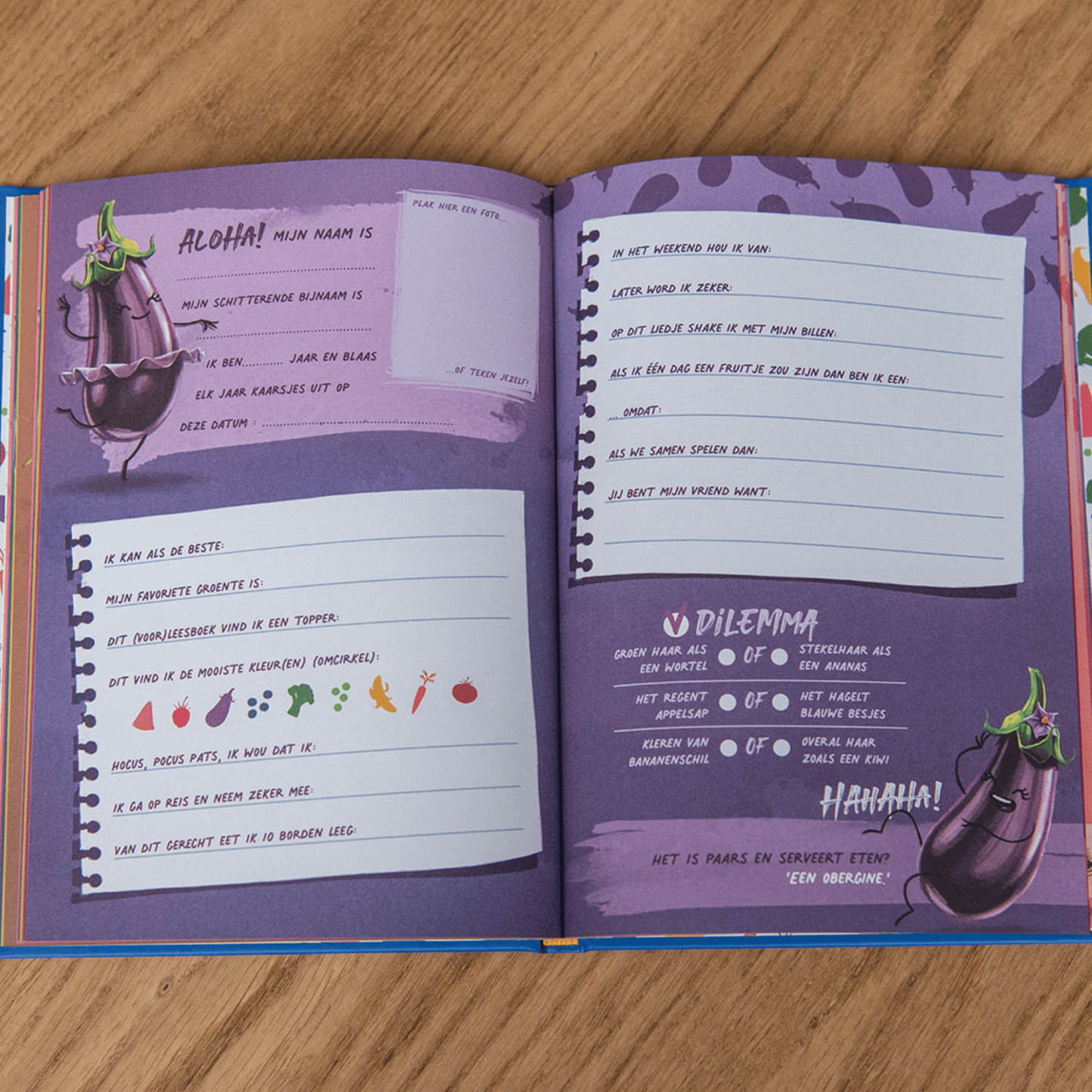 HONGRY BESte vriendenboekje grappig vriendenboek groenten en fruit, moppen en raadsels boek
