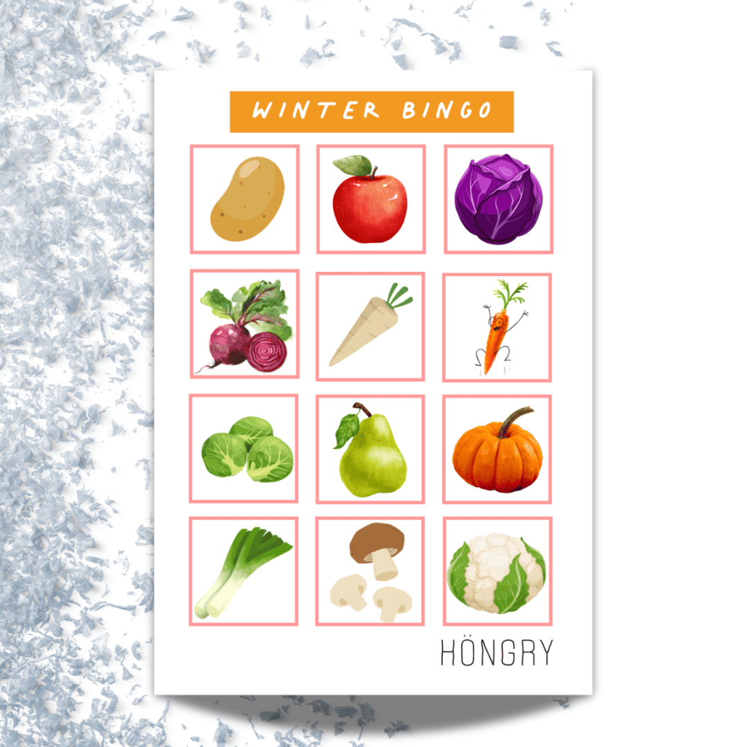 HONGRY groenten en fruit bingo kinderen