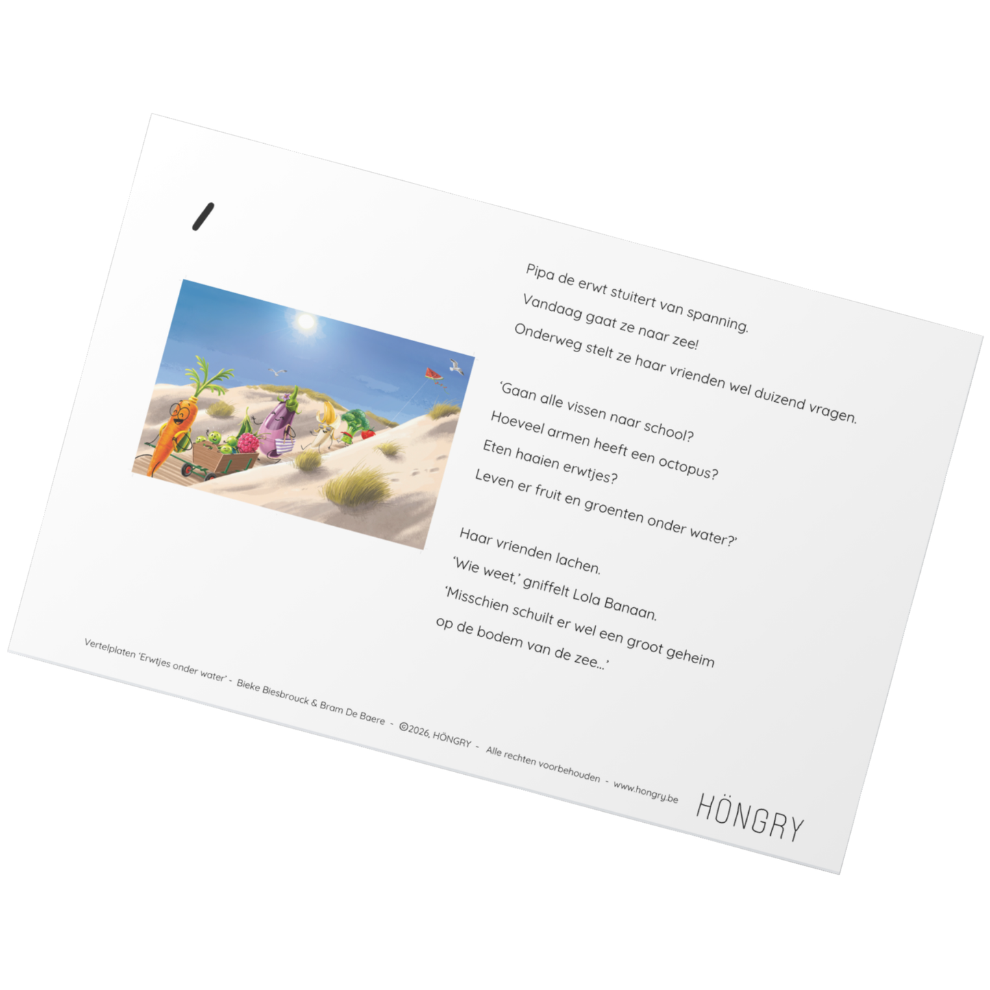 Planches de narration Erwtjes onder water