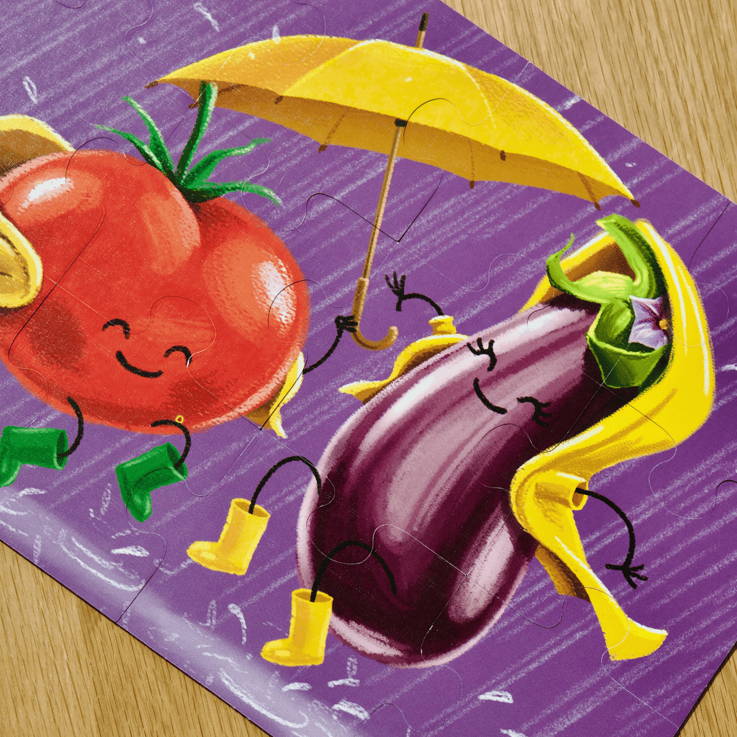 HONGRY Puzzel 12 stukken Teddy Tomaat regenweer
