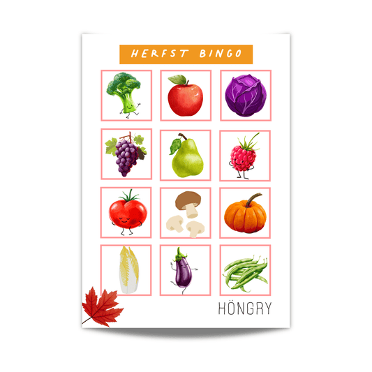 HONGRY herfst bingo groenten en fruit