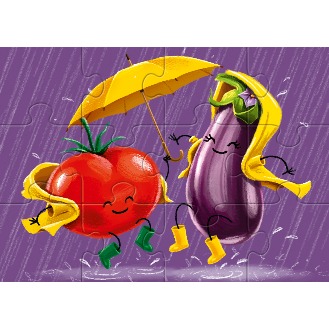 Teddy Tomaat en Gina Aubergine