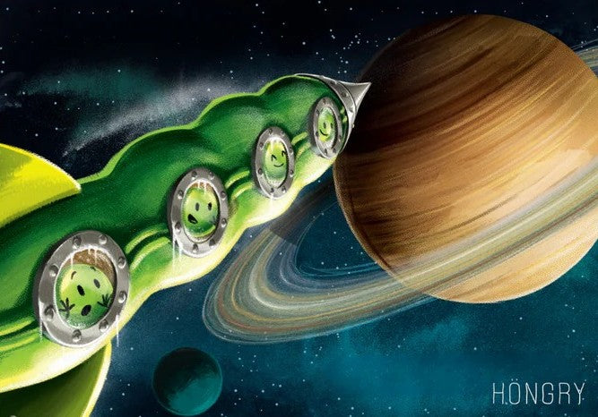 Pipa erwt in de ruimte Saturnus