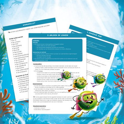 Lesinspiratie Erwtjes onder water KLEUTER